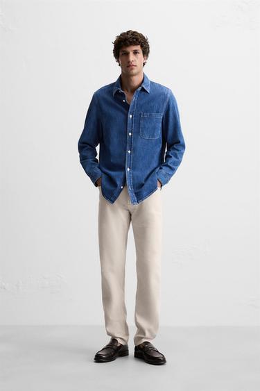 Zara SLIM FIT JEANS - Beige