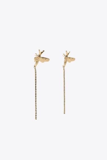 DRAGONFLY GEM EARRINGS - Golden by Zara - Image 3