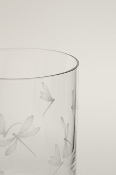 VERRE MOTIF LIBELLULE - Blanc de Zara - Image 2