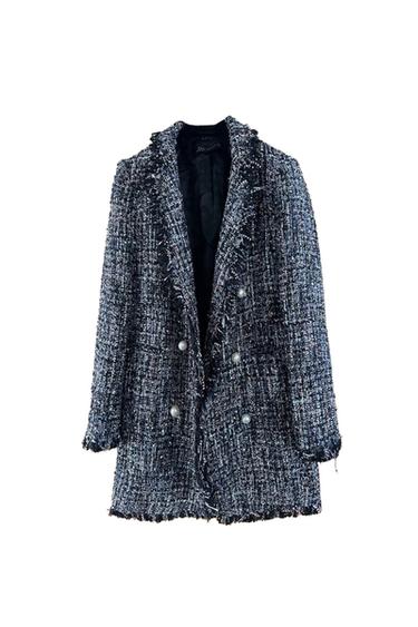 TEXTURED MULTICOLORED LONG BLAZER
