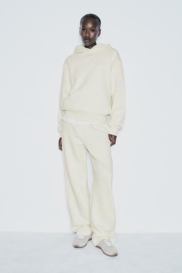 HOODIE WITH POCKETS - Ecru by Zara - Image 0