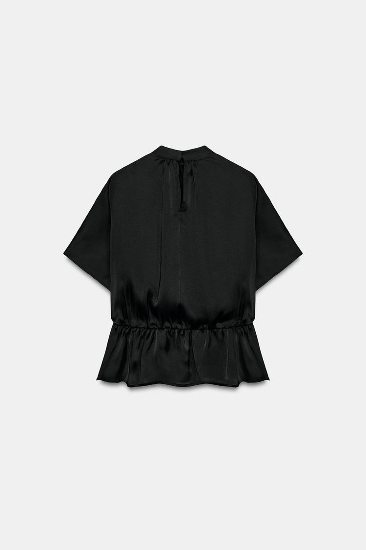 Blusa de satén drapeado 6