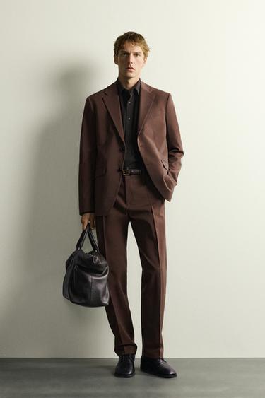 КОСТЮМНЫЙ БЛЕЙЗЕР REGULAR FIT — Коричневый от Zara — изображение 0