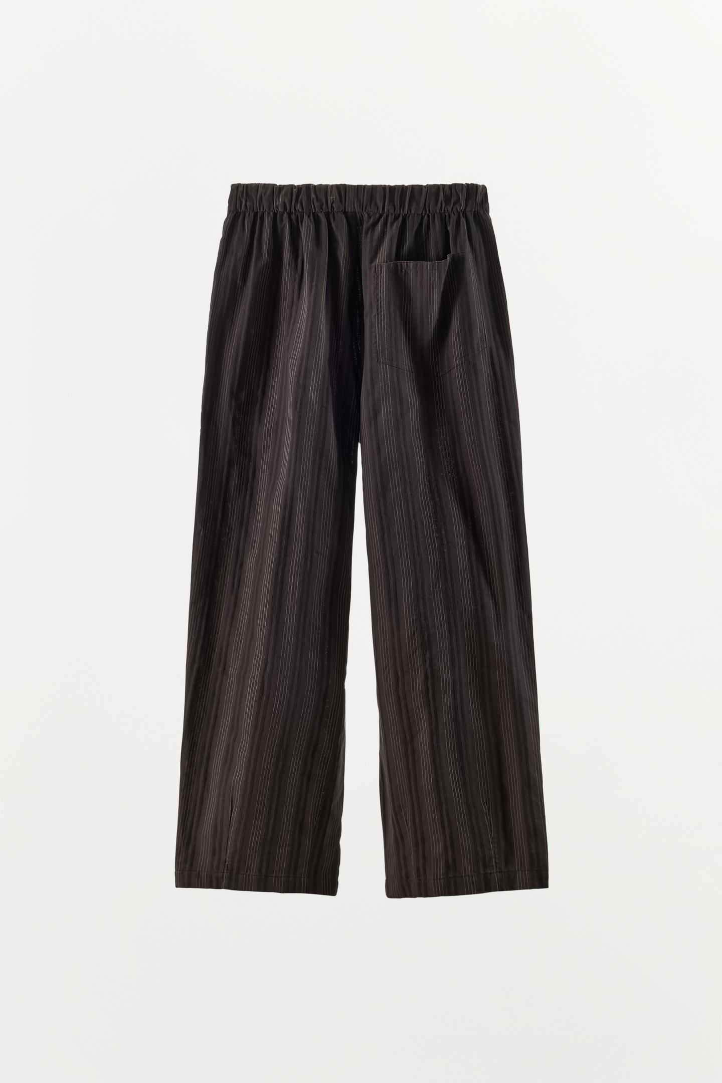 Пижамные брюки, в полоску — Zara, цвет: Баклажановый — фото 8