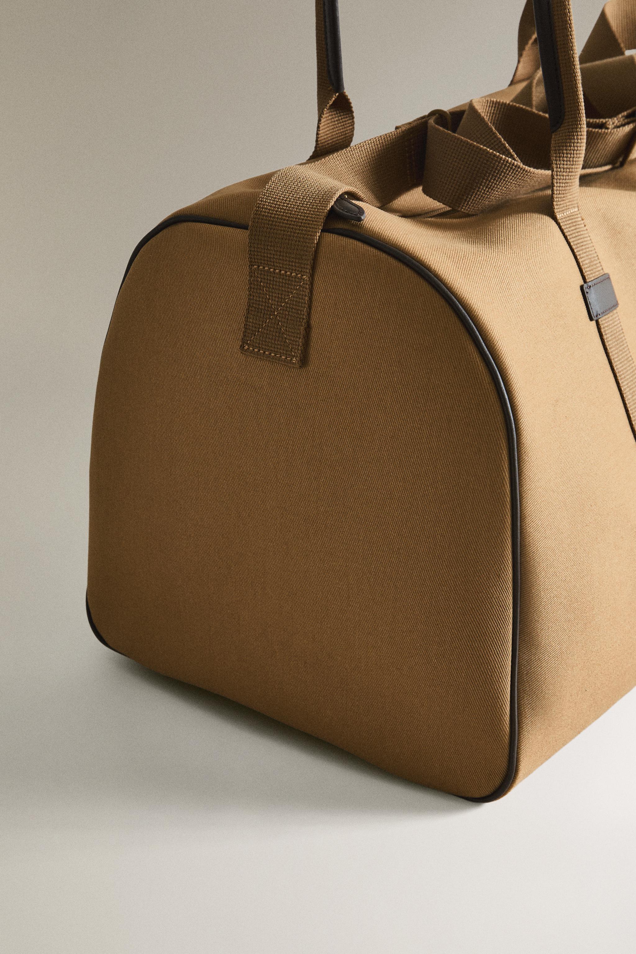 SAC DE VOYAGE COTON ET CUIR