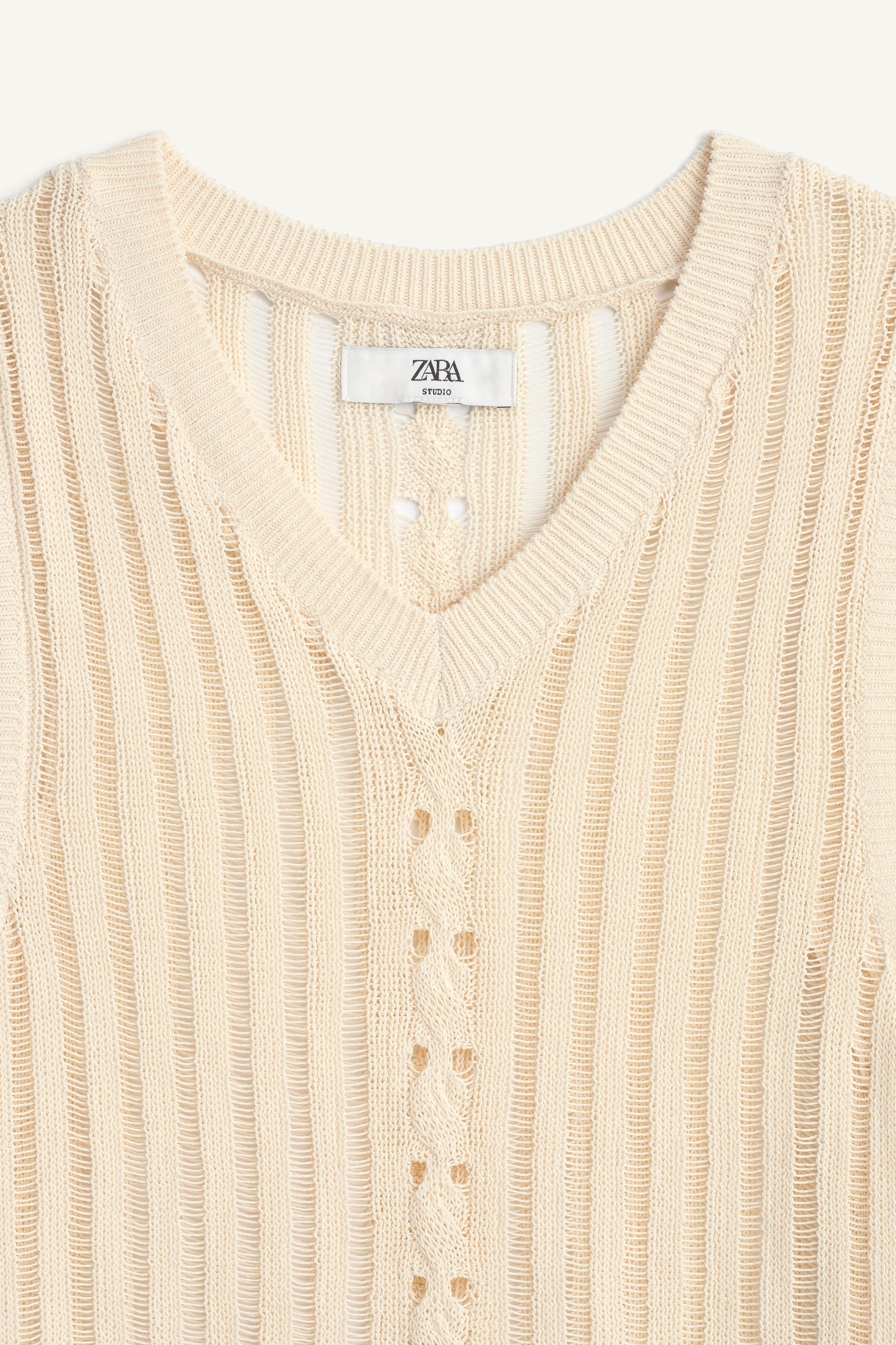 OPENWORK KNIT TANK TOP