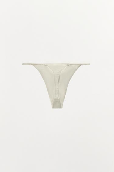 SILK THONG - Ecru by Zara - Image 6