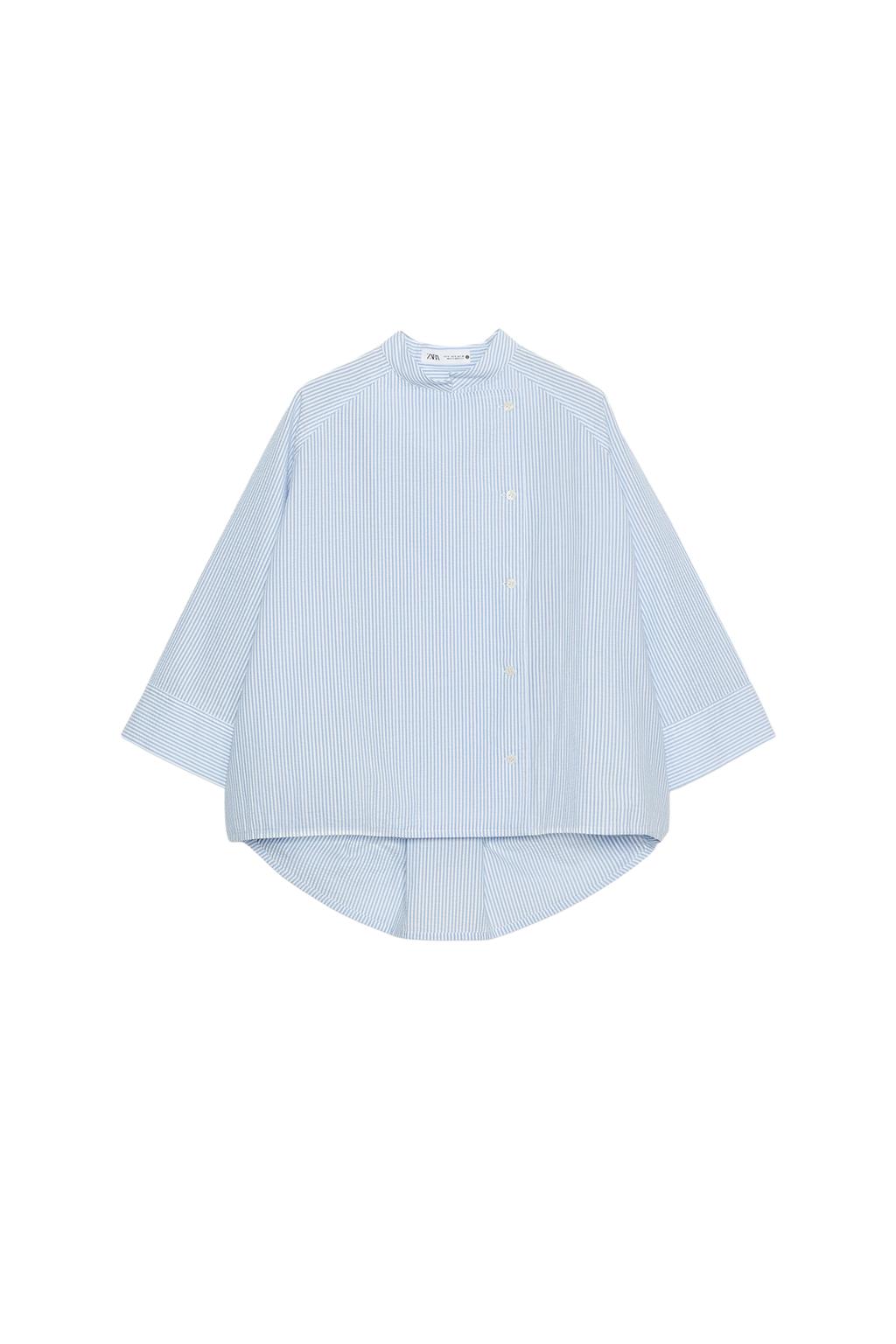 ZW COLLECTION ASYMMETRIC STRIPED SHIRT - image 3