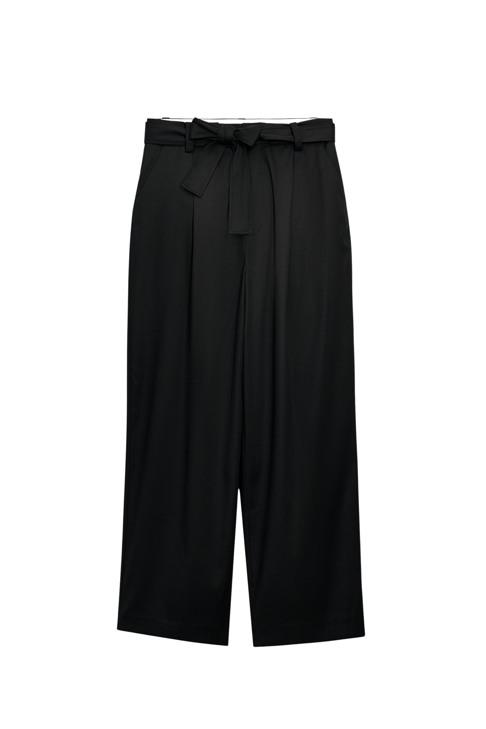 WOOL TROUSERS WITH BELT 50TH ANNIVERSARY - Black | ZARA South Africa