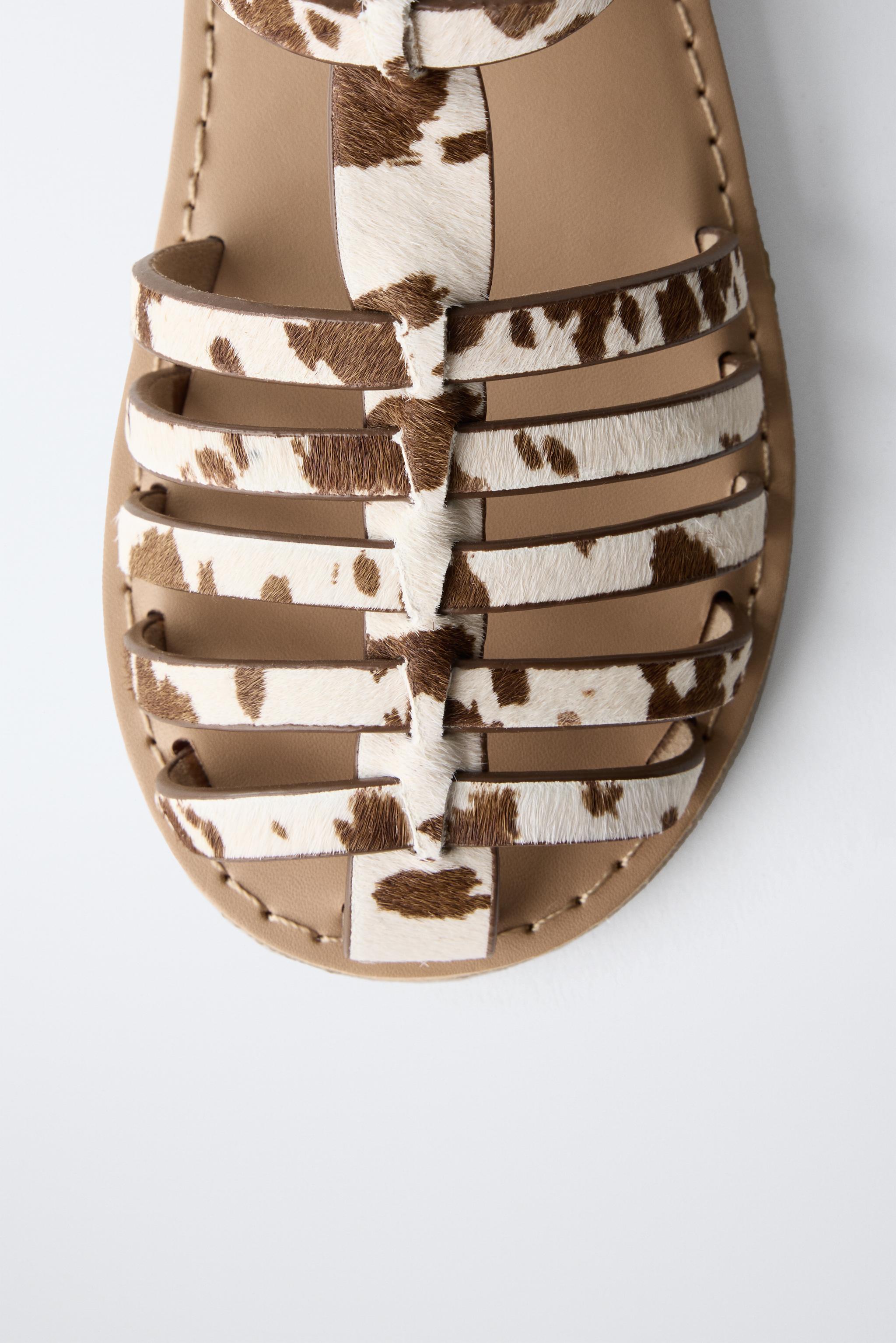 Детские сандалии Zara ANIMAL PRINT FISHERMAN SANDALS — фото 5