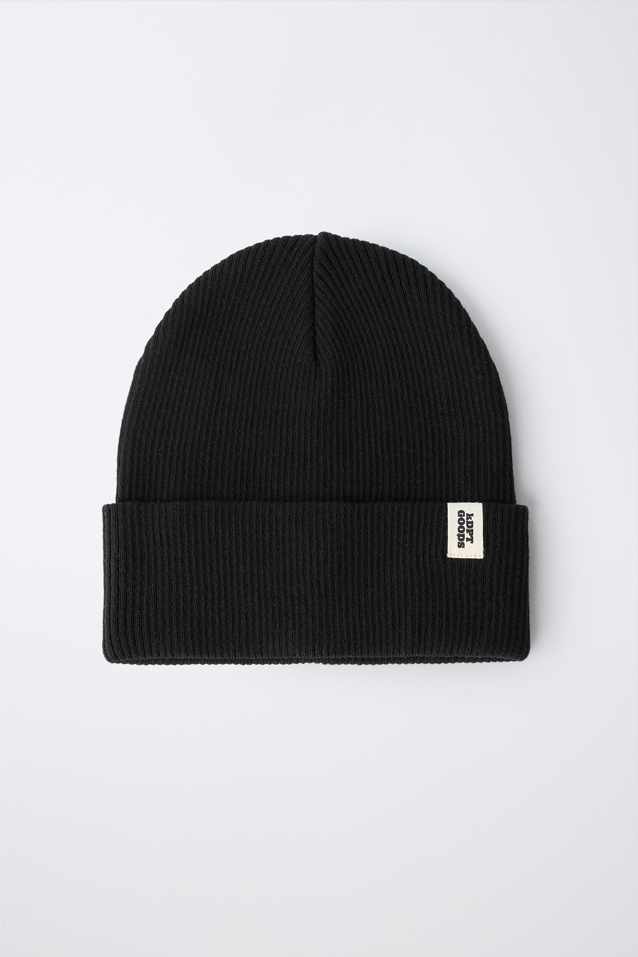 Детские головные уборы Zara RIBBED KNIT LABEL HAT — фото 5