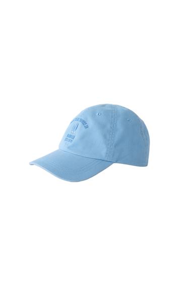 WASHED EFFECT EMBROIDERED CAP - Blue by Zara
