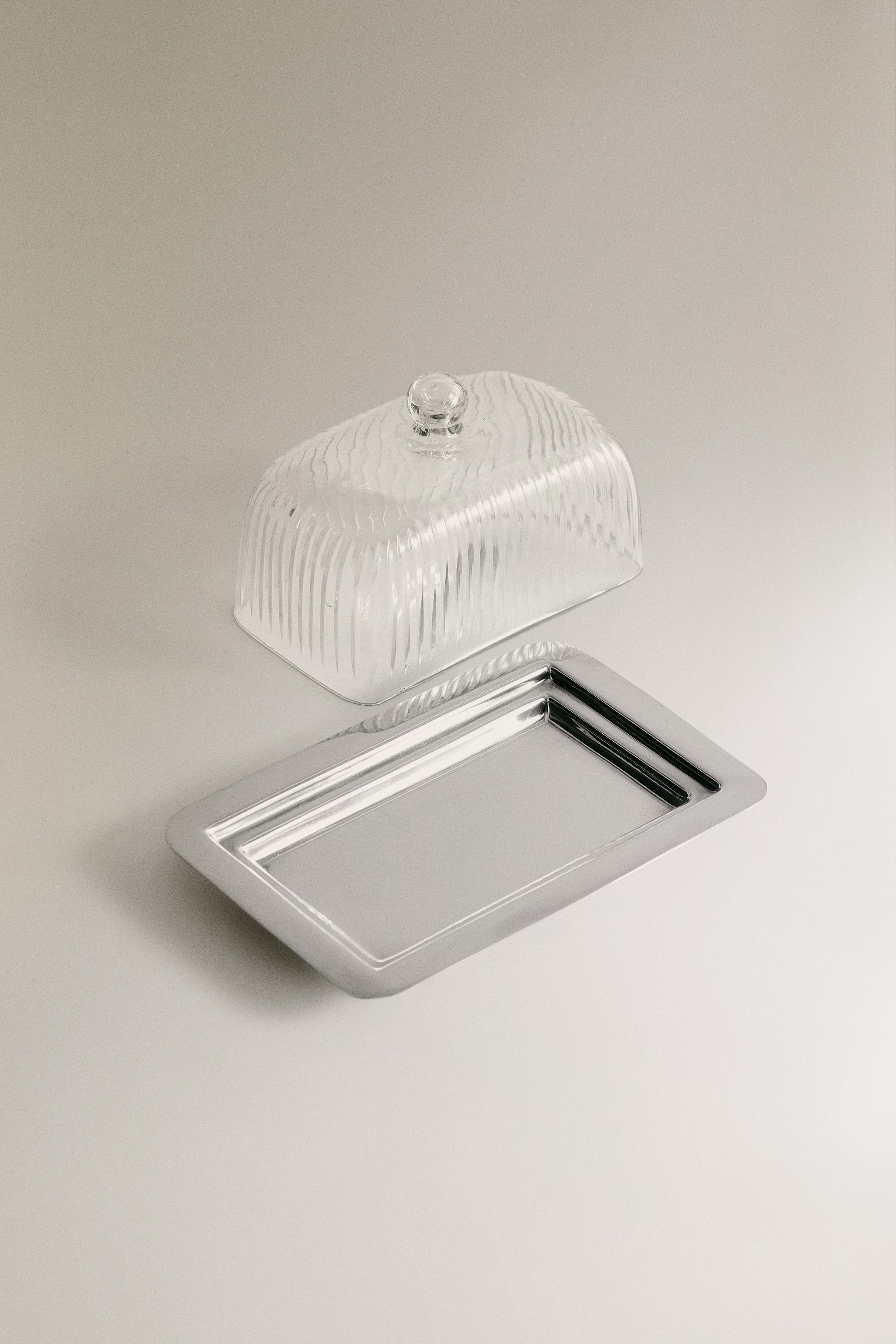 BEURRIER VERRE MÉTAL