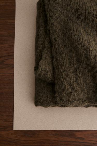 ZARA TIMELESS - WOOL BLANKET - Dark khaki by Zara - Image 1