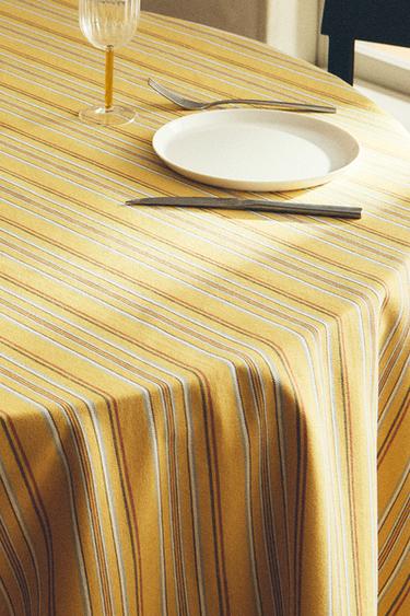 MANTEL RAYAS MULTICOLOR - amarillo de Zara