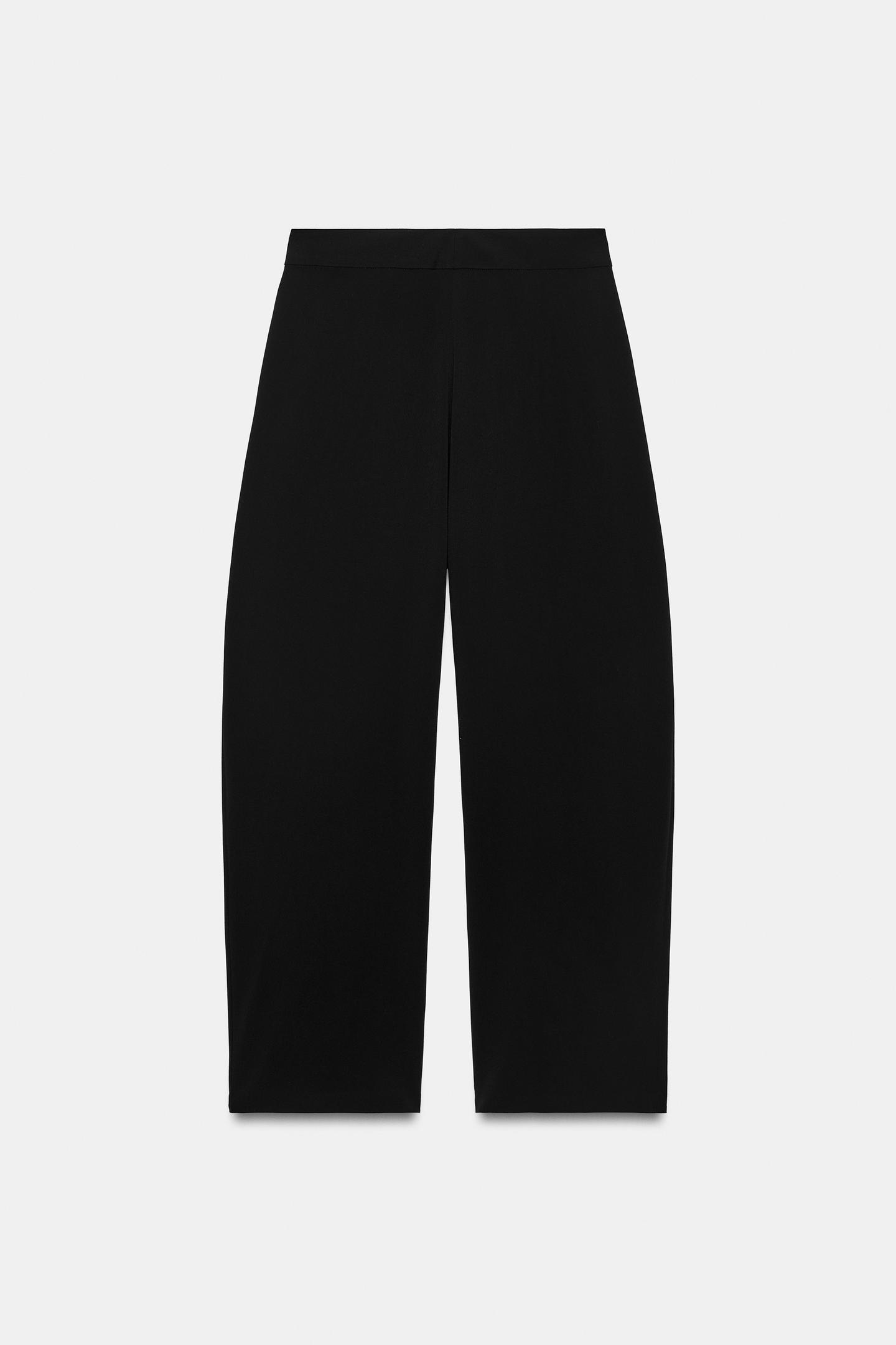 Женские брюки Zara ZW Collection Pleated Waist, цвет: Чёрный — фото 4