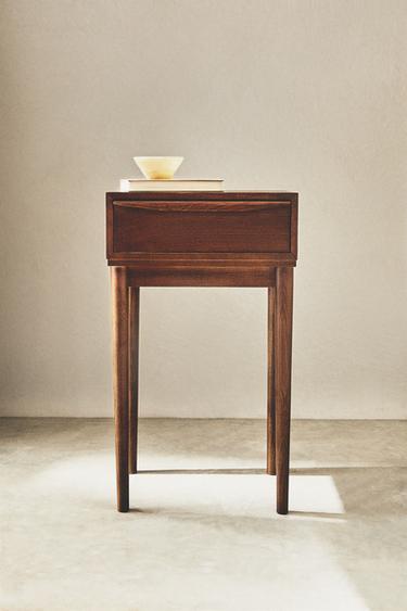 TABLE DE NUIT BOIS DE FRÊNE TIROIR - Marron foncé de Zara - Image 5