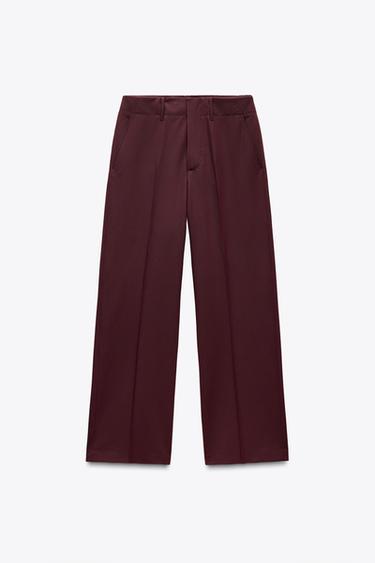 ‘ZW COLLECTION’ BIKSES ‘STRAIGHT FIT’ - Tumši sarkans no Zara