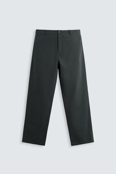 RELAXED FIT SUIT TROUSERS - Anthracite grey by Zara