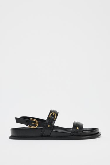 SANDÁLIA TIRA TRASEIRA - Preto da Zara - Imagem 0