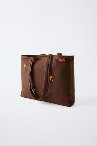 SAC SHOPPER SNOOPY PEANUTS™ - Marron de Zara - Image 1
