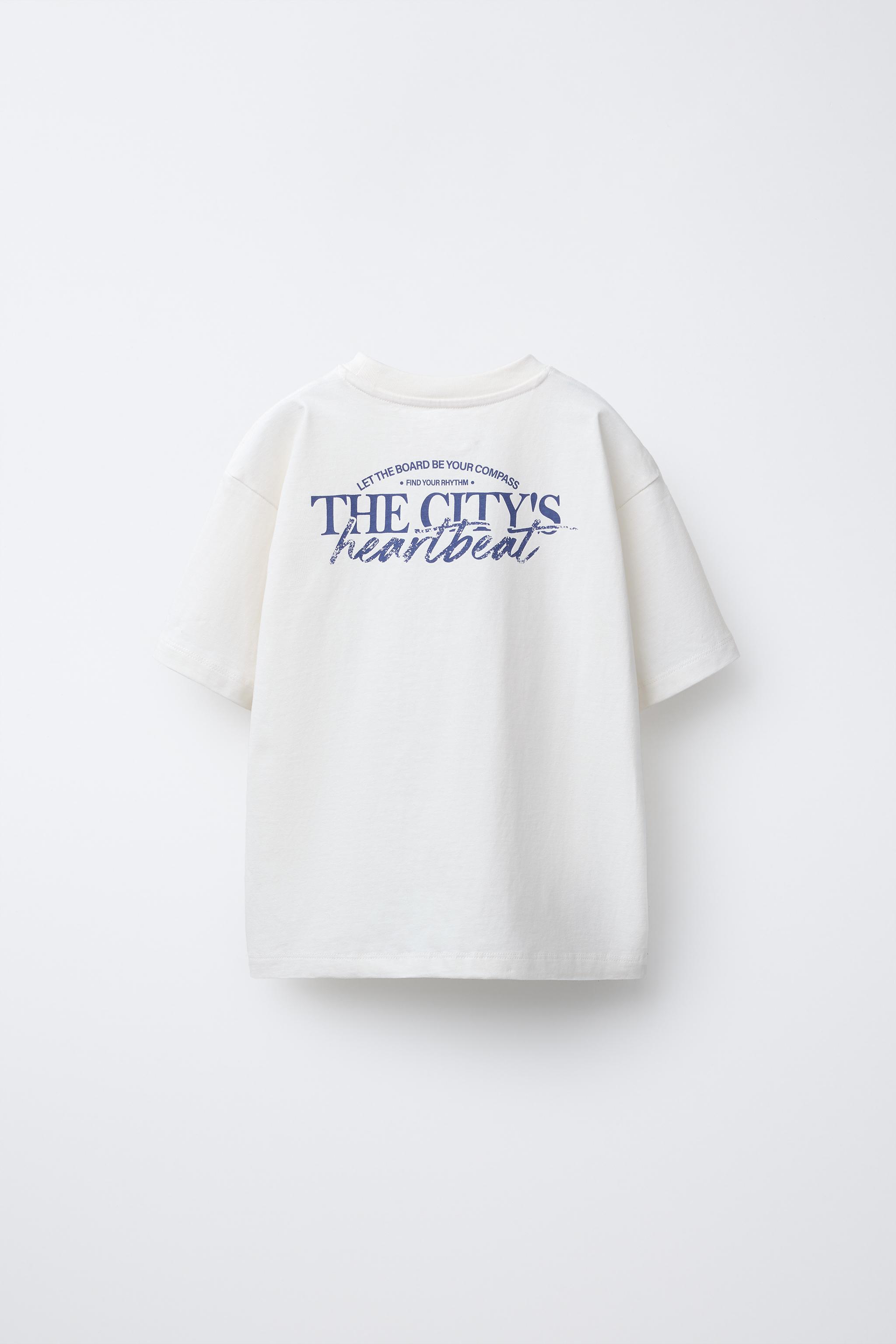 TEXT PRINT T-SHIRT - Ecru | ZARA United States