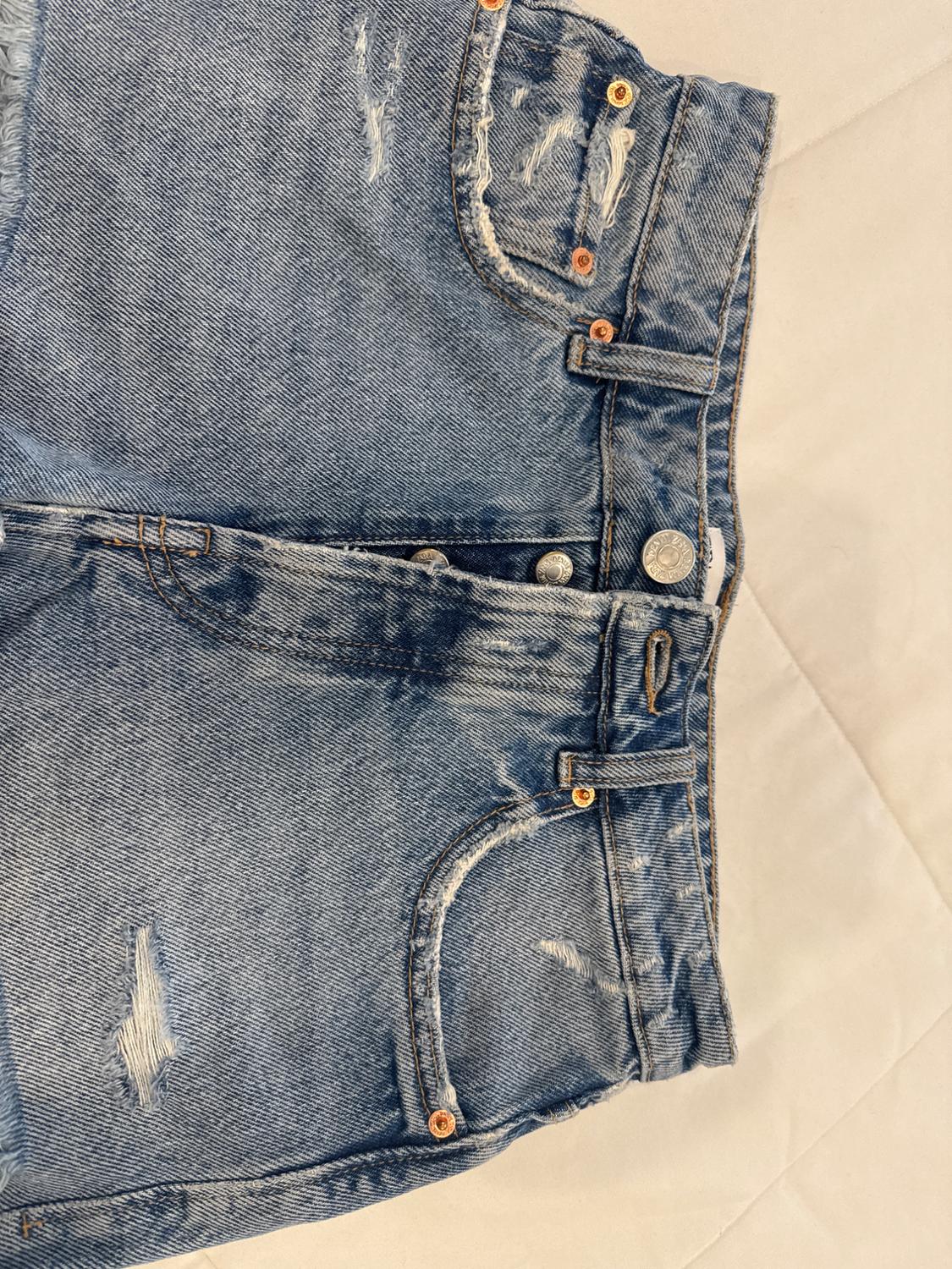 TRF HIGH RISE DENIM SHORTS - Image 2