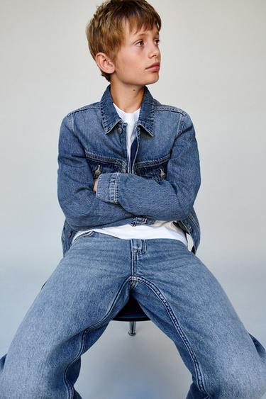 Zara BASIC DENIM JACKET - Blue