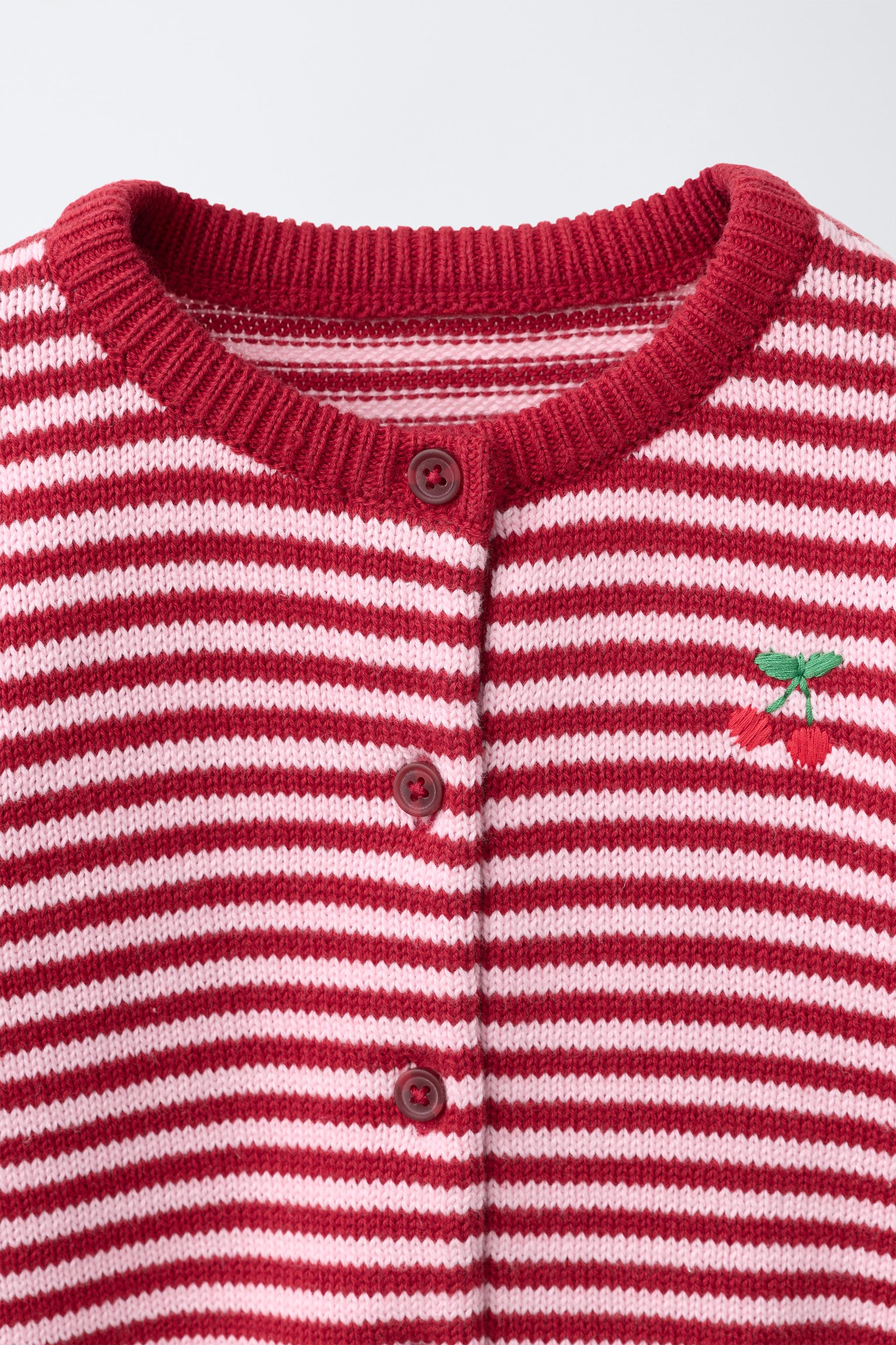 STRIPED AND CHERRY CARDIGAN
