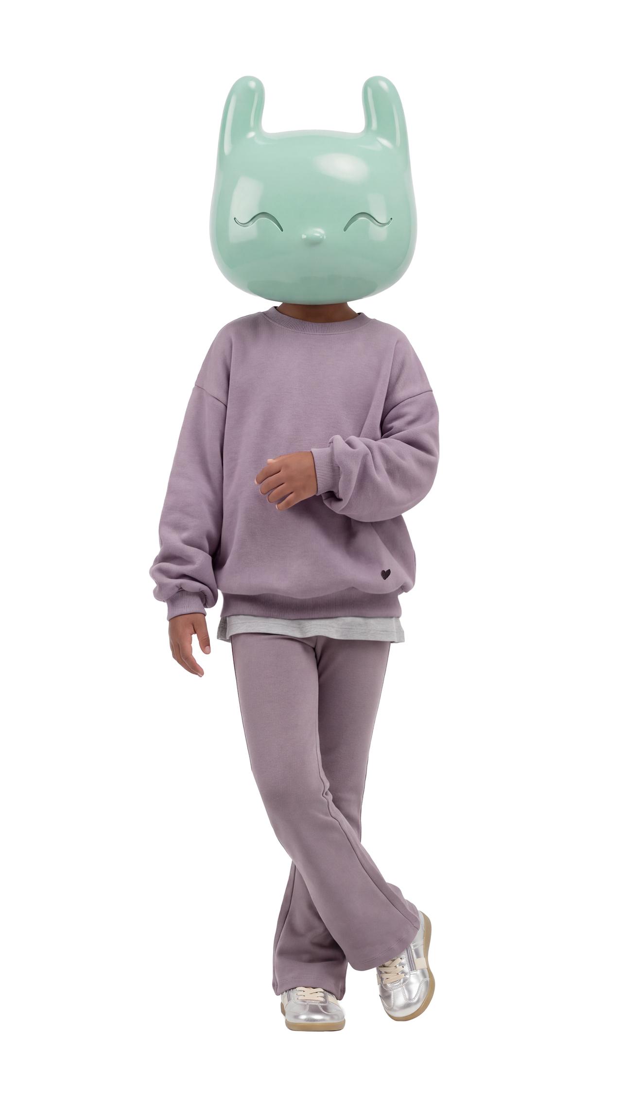 EMBROIDERED SPORTY SWEATSHIRT — dirty-mauve
