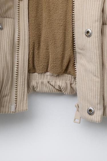VESTE EN VELOURS CÔTELÉ - Beige de Zara - Image 5