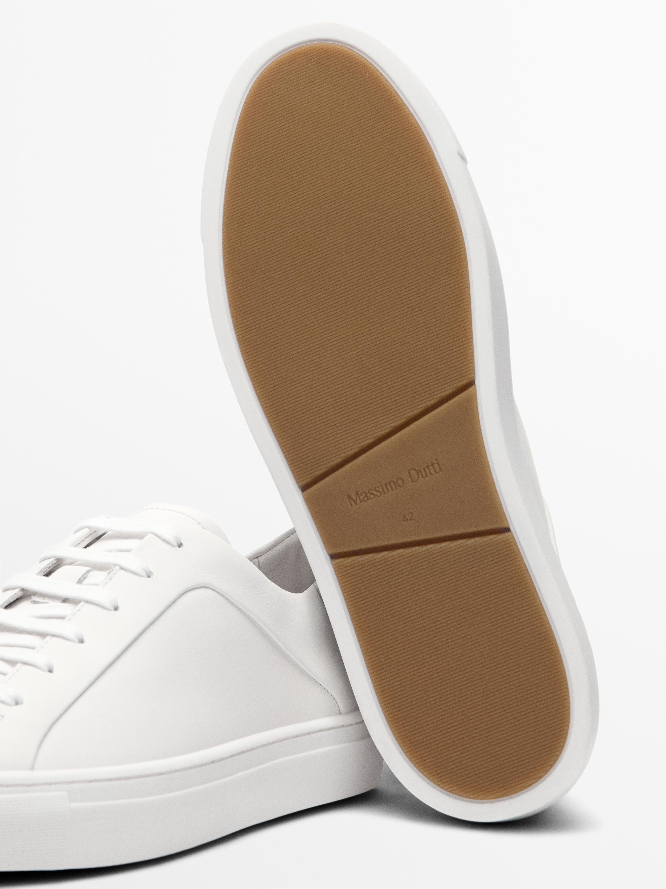 Split suede trainers