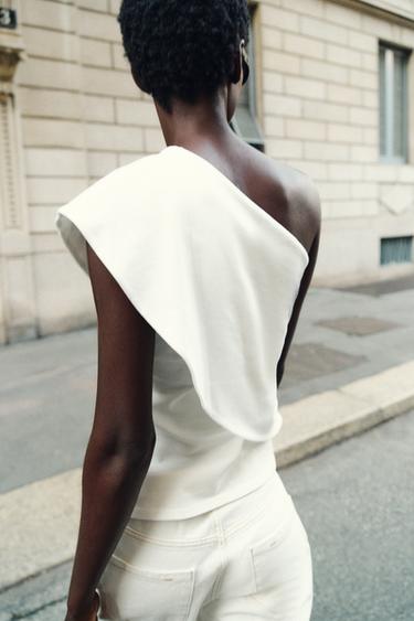 ASYMMETRIC INTERLOCK TOP - White by Zara - Image 4