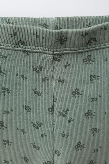 ENSEMBLE SWEAT-SHIRT ET LEGGING FLEURS - vert délavé de Zara - Image 4