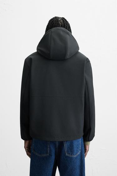 BLOUSON TECHNIQUE COMBINÉ POLAIRE - Noir de Zara - Image 2