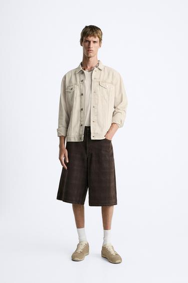 CHECK PRINT JORTS - Brown by Zara - Image 0
