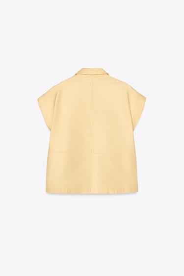 GILET OVERSIZE ZW COLLECTION - Jaune clair de Zara - Image 5