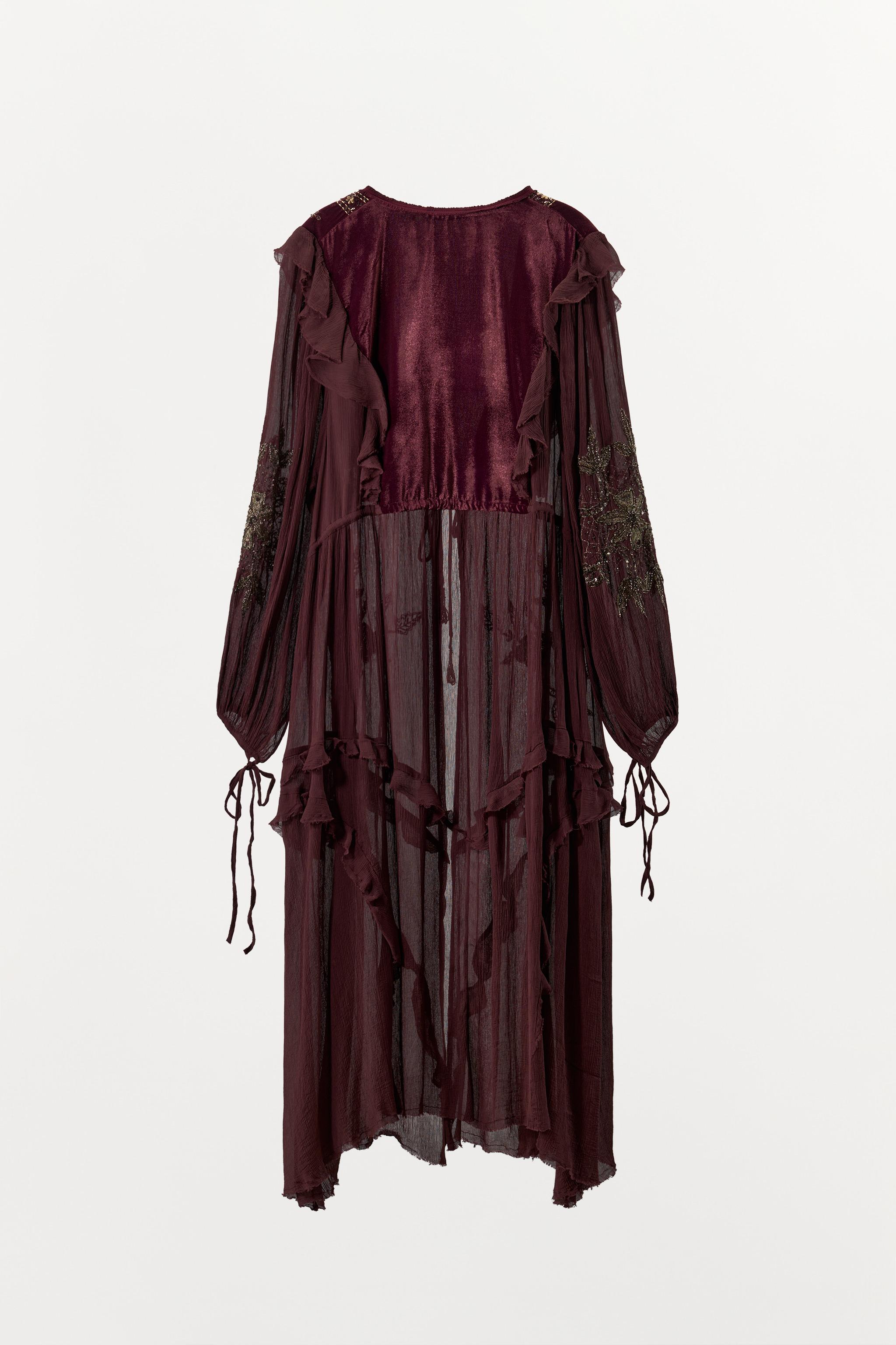 COMBINATION SEQUIN GEORGETTE TOP