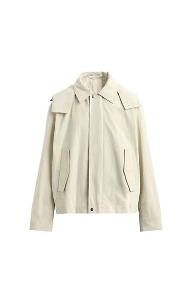 크롭핏 후드 하이테크 파카 - Zara 크림