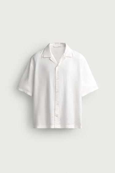 CAMISA REGULAR FIT FLUIDA - Branco da Zara
