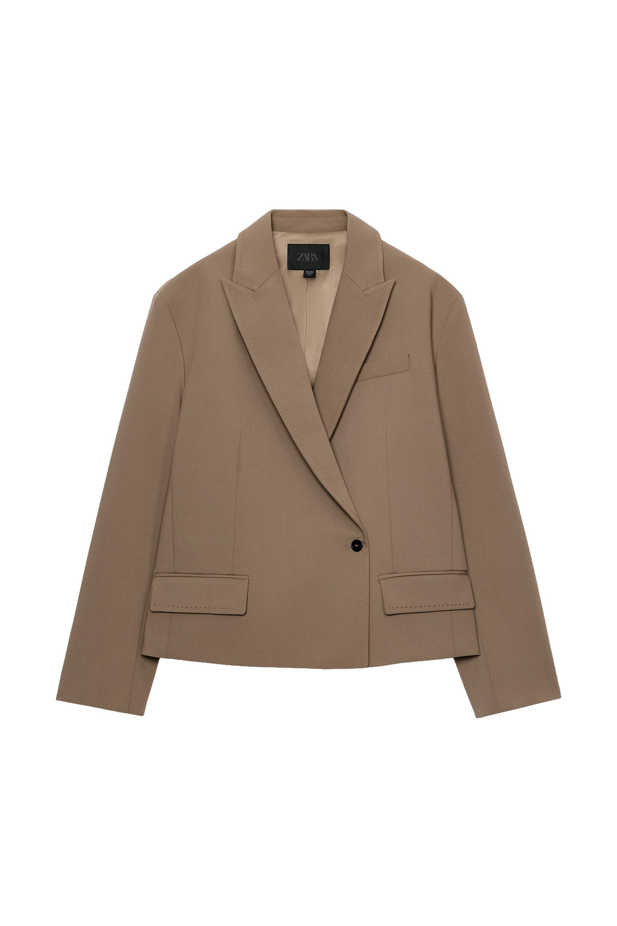 BLAZER CORTA OVERSIZE PESPUNTES