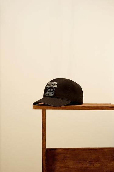WASHED PRINT CAP - Brown by Zara