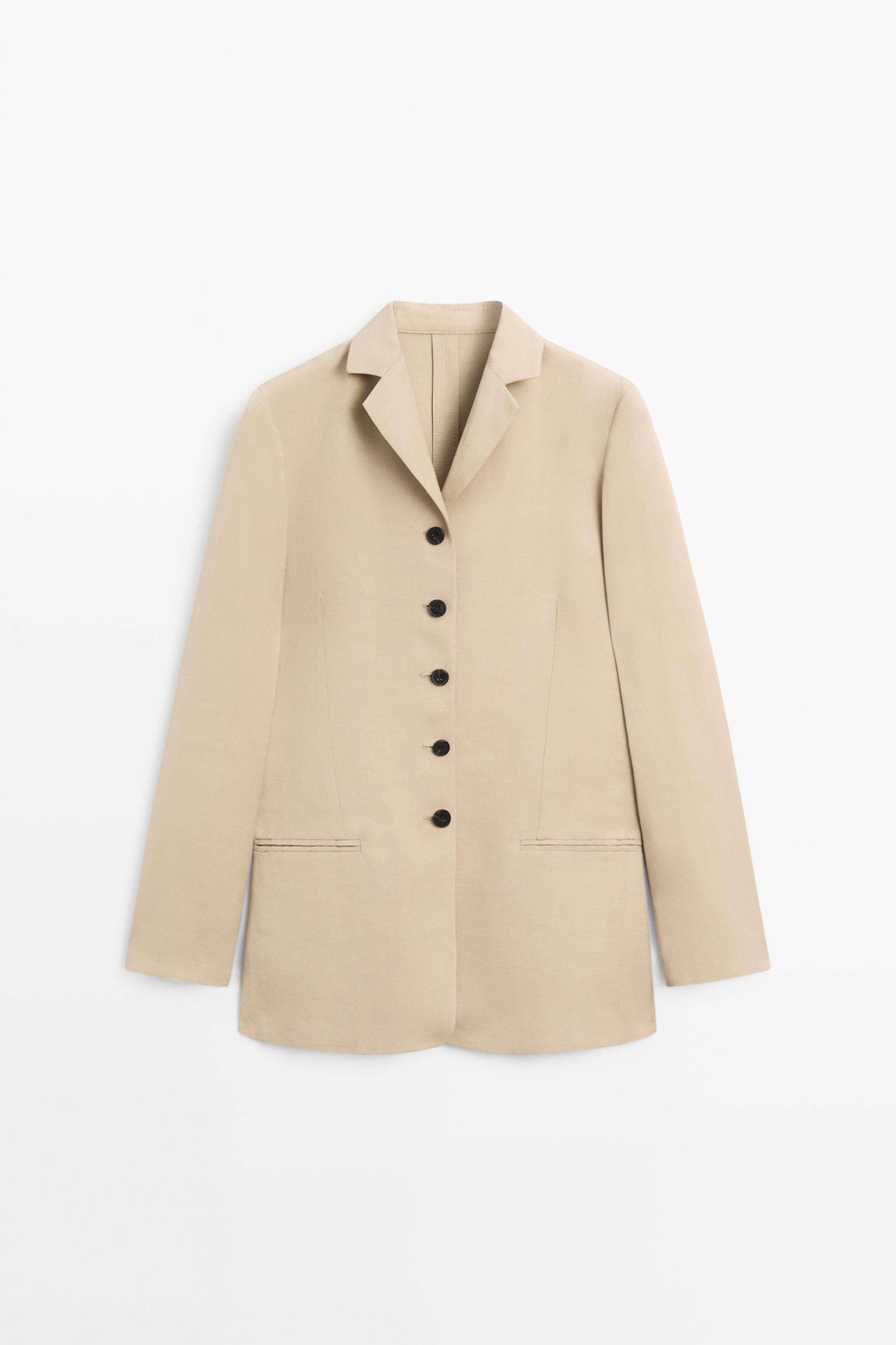 Flowing buttoned blazer