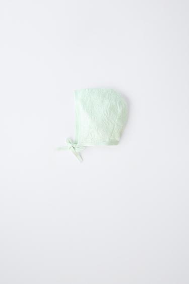 CAPOTA DE PUNTO ALGODÓN Y SEDA - Verde pastel de Zara