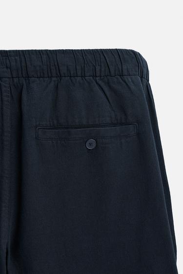 COTTON/LINEN TROUSERS - Bluish by Zara - Image 8
