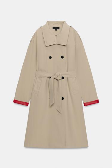 WATER-REPELLENT WINDPROOF TRENCH COAT WITH BELT - camel by Zara