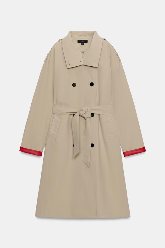 WATER-REPELLENT WINDPROOF TRENCH COAT WITH BELT - camel by Zara - Image 7