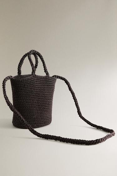 MINI SAC EFFET TRESSÉ - Marron de Zara - Image 2