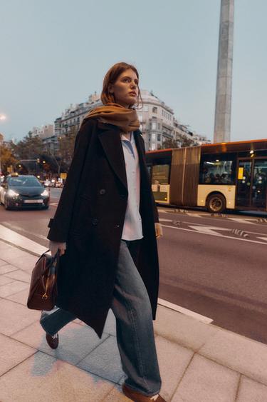 SOFT OVERSIZED COAT - Black by Zara - Image 2