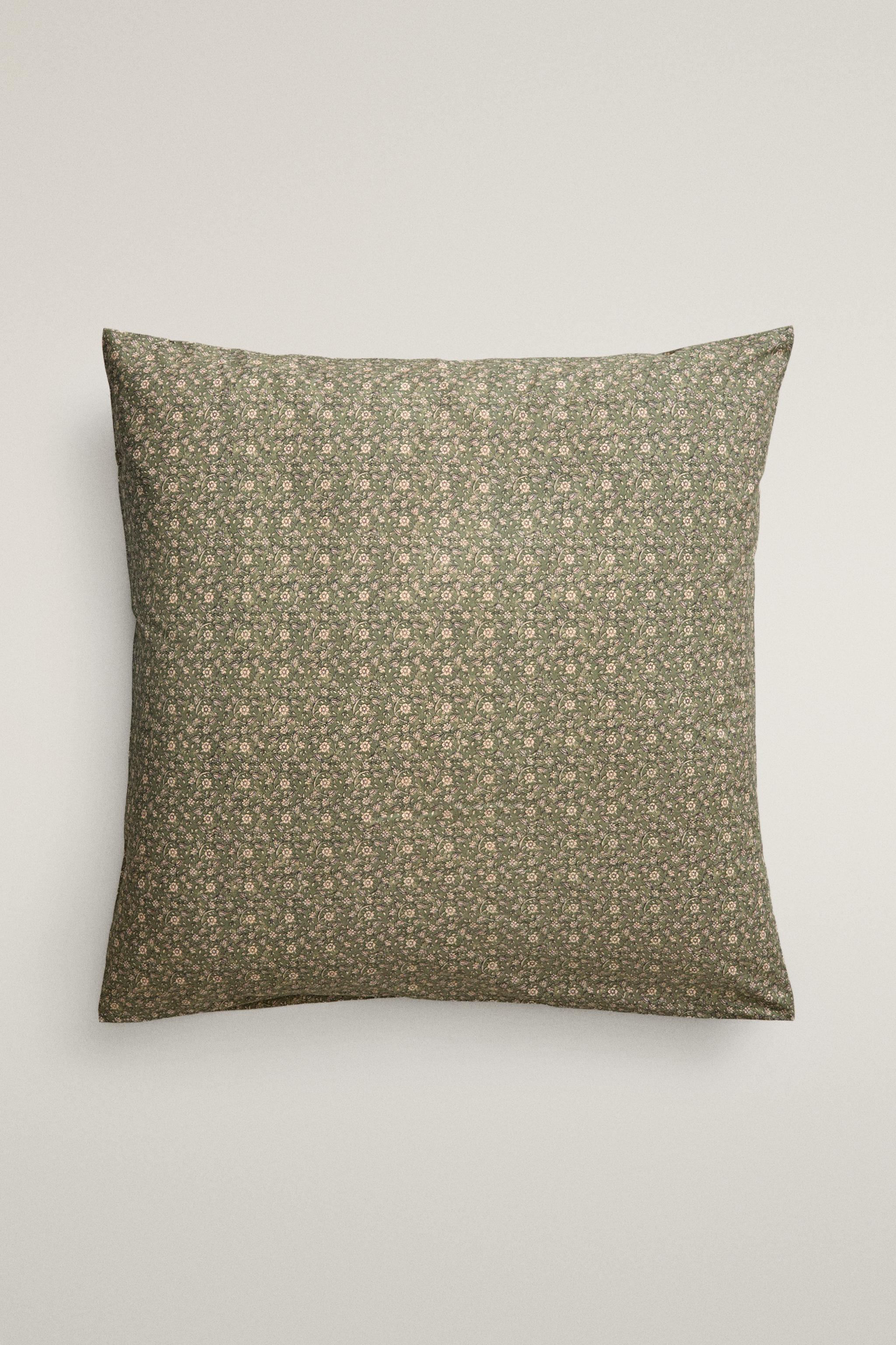 COTTON PERCALE FLORAL PILLOWCASE (200 THREAD COUNT)